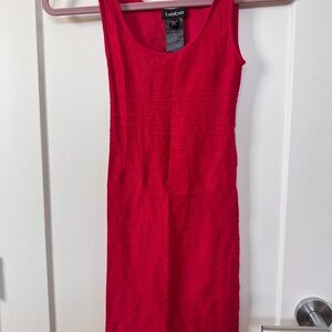 Bebe Vibrant Red Bodycon Mini Dress
